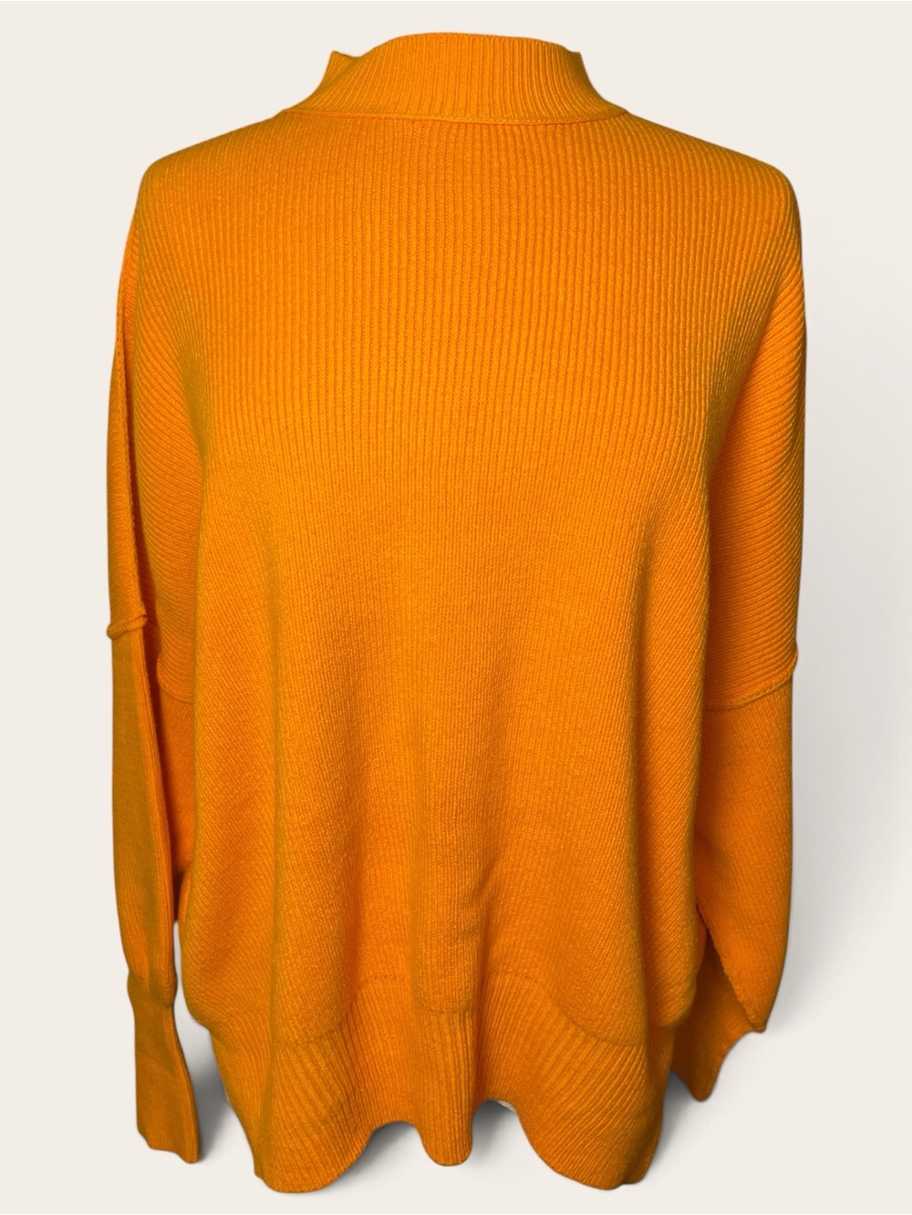 Free People Easy Street Tunic Relaxed Fit Mock Neck Sweater - Orange
